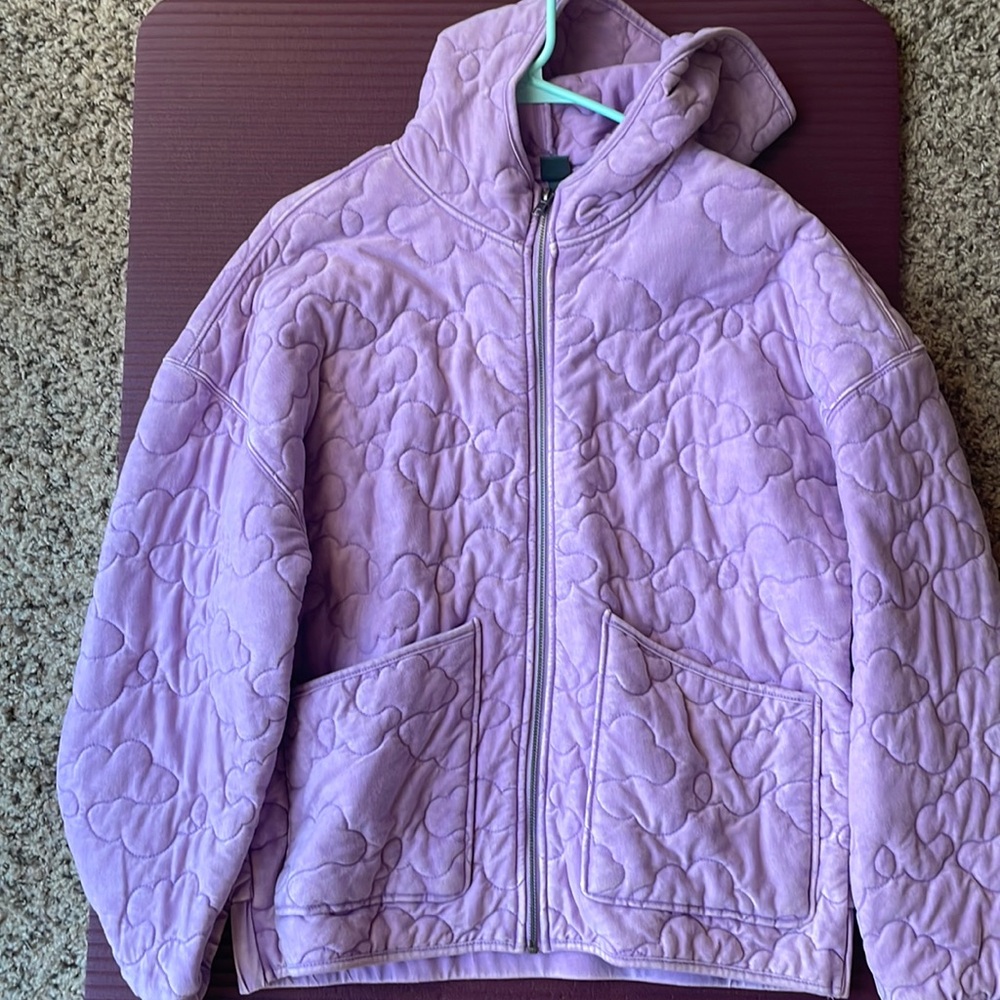 [NWT] Wild Fable Lavender Cloud Quilted Zip Up Hoodie